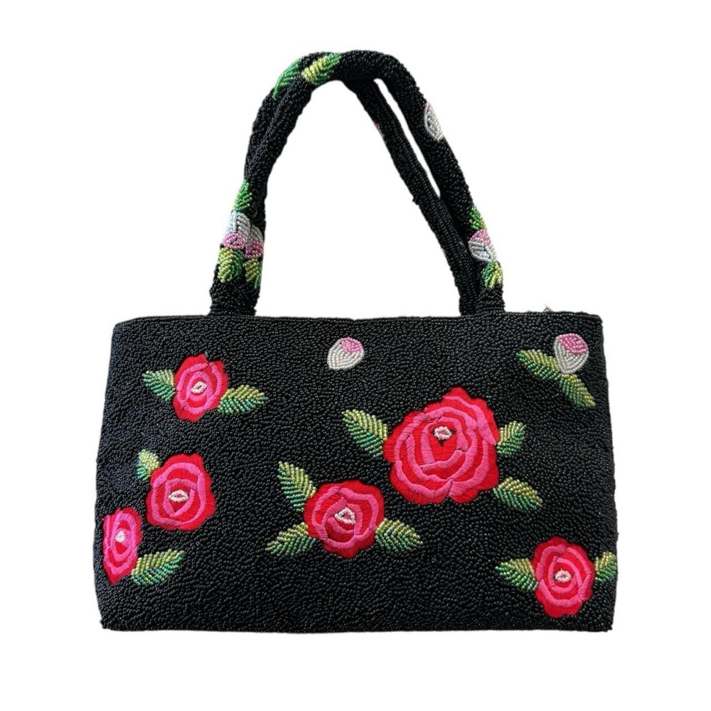 90s Floral Beaded Purse